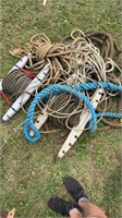 Lot of rope and miscellaneous items