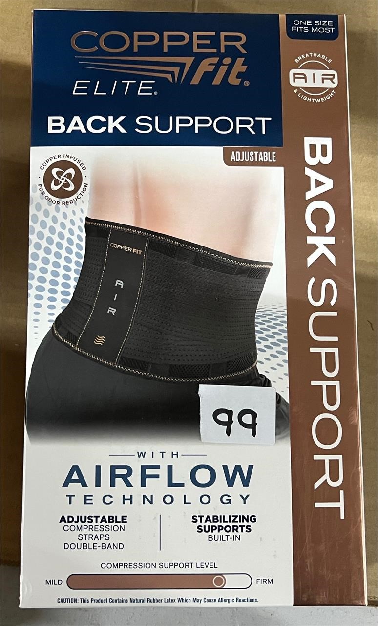 Copper Fit Elite Back Support, Adjustable, OSFM