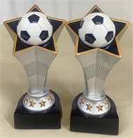 Lot of 2 Soccer Ball & Stars Decorations