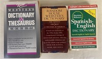 Lot of 3 Dictionary Thesaurus Books