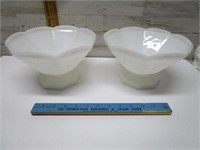 2 MILK GLASS FRUIT BOWLS