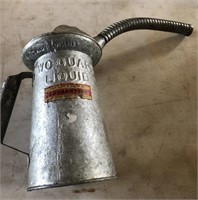 Galvanized oil can