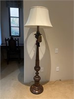 Modern Traditional Wooden Floor Lamp w Shade