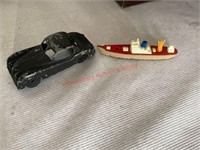 Tootsie Toy Boat & Jaguar