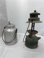 Oil Lantern - no globe & Aluminum Jug 9"