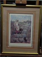 The First Step Art Lithograph in frame