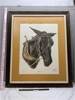 1974 Don Ensor Stubborn As Signed Horse Art P