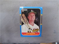 1987 Leaf Inc Don Russ Rookie Of Year Mark McGwire