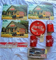 Coca Cola Memorabilia Lot & 1957 Die Cast Chevy