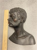 Vintage Black Man Bust Marked Mirete Muroia Spain