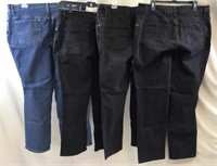 4pr Womens Lee Jeans Sz 18w Petite