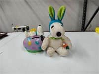 Easter Egg Bank & Stuffed Snoopy with Carrot