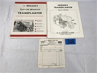 The Hershey Parts List & Prices Manual & Invoice