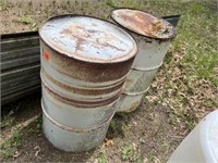 (2) Metal Barrels