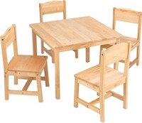 Kidkraft Wooden Farmhouse Table & 4 Chairs Set,