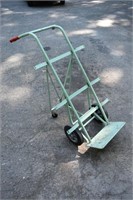 Steel hand truck with buddy wheels; as is