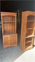 3 wood cabinets