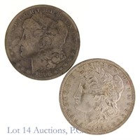 1896-P & O Silver Morgan Dollars (2)