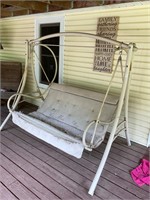 Metal Porch Swing Frame- needs reupholstered