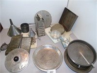 Assorted Vintage Kitchen gadets & pans