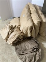 Queen Tan Sheet Sets & Pillows