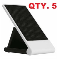 NEW 5 WHITE & BLACK CELL PHONE STAND -$50