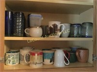 many eclectic coffee cups