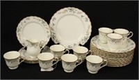 26 Noritake Brookhollow Gold Rim China