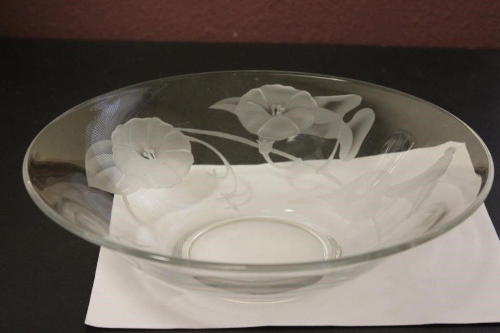 An Acid Etched Glass Bowl