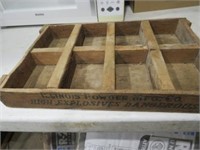 Vintage Wooden Illinois Powder Co. Box