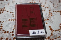 Potosi Brown with Plastic Case Deck of Cards