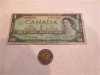 Billet de $1 canadien 1967 n.serie 0897792