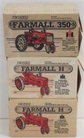 3x- Ertl Farmall 350, H & H 1/16 Tractors, NIB