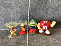 M&Ms Candy Dispenser and Dish Bundle