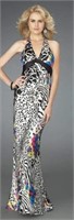La Femme - 14587 Animal Printed Evening Long Gown