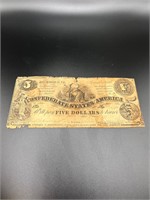 $5 Confederate Note