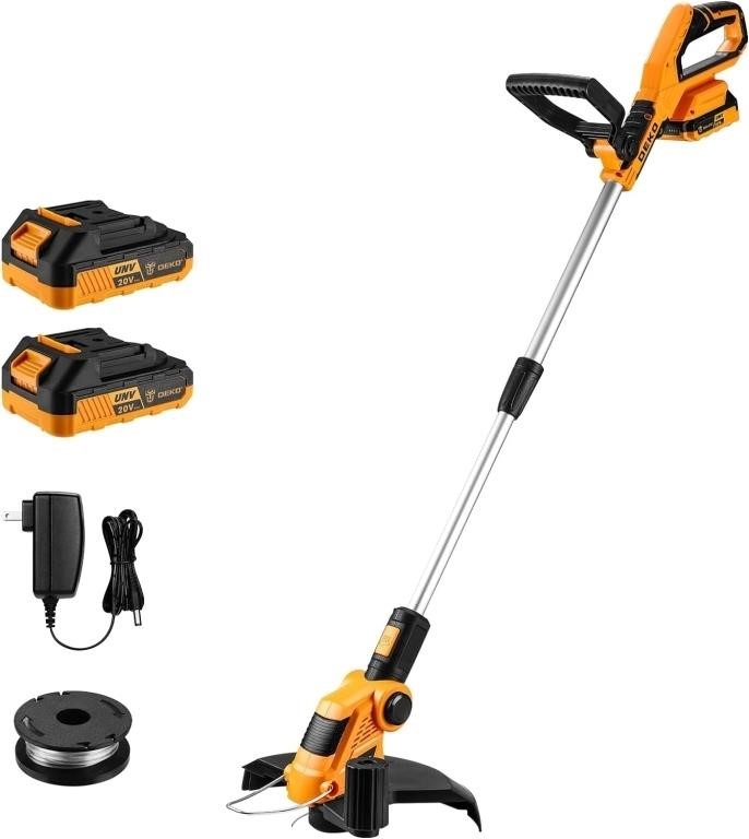 String Trimmer Cordless with 2 Batteries and Charg