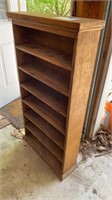 Vintage / Rustic Narrow Pine Wood Bookshelf