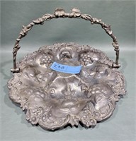 SILVER PLATED DECORATED FRUIT BOWL