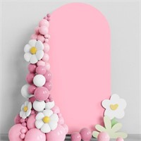 Asee'm 6.6FT Wedding Arch Cover Pink Fitted Spande