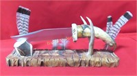 Mountain man Knife 8" Blade, Antler Handle