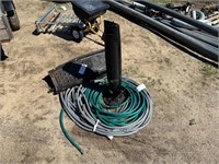 garden hose, truck ramps, tower heater