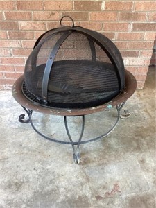 Outdoor Cooking Pit with Copper Holder