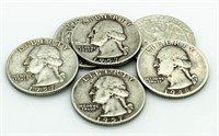 (6) Washington Silver Quarters
