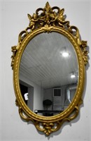 Ornate Oval Cherub Mirror