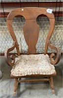 Vintage Rocking Chair with Cushion