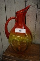 BLENKO MID-CENTURY AMBERINA GLASS PITCHER