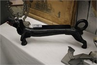 ANTIQUE CAST IRON DOG BOOT SCRAPER 20 INCH