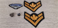 RCAF Silver Pin & other Patches & pin