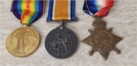 Authentic WW1 Medals reads 5189 SF Robinson C.E.
